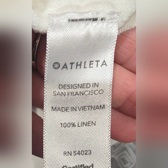 Athleta Cabo Linen Joggers In White Size 6 - Picture 7 of 7